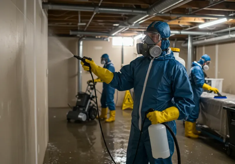 Basement Sanitization and Antimicrobial Treatment process in Avoca, PA
